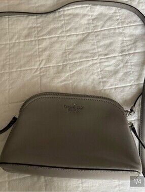 kate spade Taupe Gray Leather Crossbody